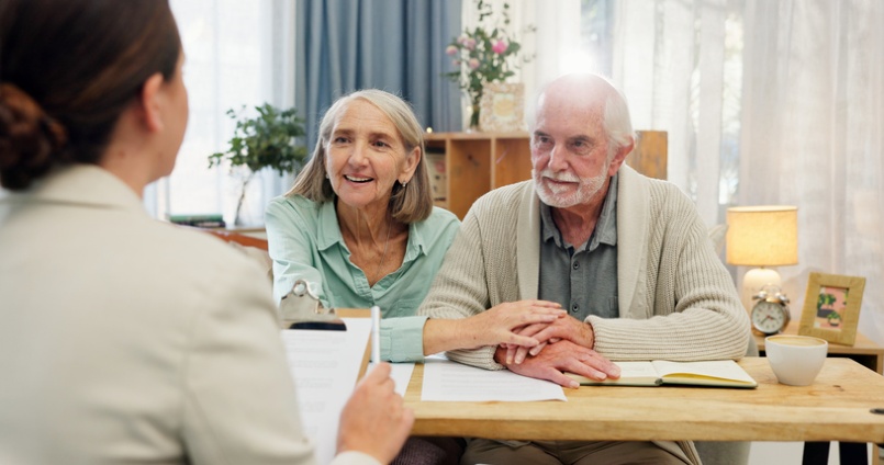 Old Couple meeting with an attorney about digital asset estate planning